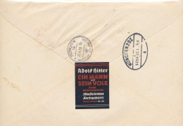 Gest. R-Brief Braunau Nach München 1938 SST Bedarf RS Mit Vignette Adolf Hitler Ein Mann Und Sein Volk! - Sonstige & Ohne Zuordnung