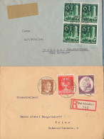 Gest., Brief Konvolut Von 30 Stck. Briefen III. Reich Mit Interessanten Frankaturen, Guter Posten! - Other & Unclassified