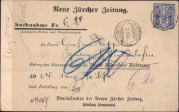 Postkarte Der Zürcher Zeitung 1904 Adressiert An Graf Ferdinand Zeppelin In Schloß Giersberg Thurgau, Querbug - Otros & Sin Clasificación