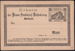 * Erfurt Stadtpostkarte Eilkarte 15 Pfg - Sonstige & Ohne Zuordnung