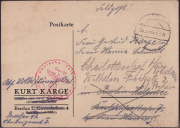 Breslau Deutscher Volkssturm Gau 21 Tarnstempel 23.2 1945, Festungspost - Otros & Sin Clasificación