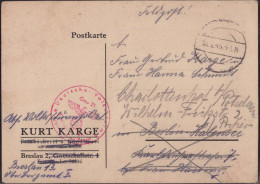 Breslau Deutscher Volkssturm Gau 21 Tarnstempel 23.2 1945, Festungspost - Andere & Zonder Classificatie