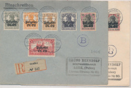 Gest., Brief 2 Stck. Sammler R-Brief Ober-Ost Mit 1-12 MIF - Besetzungen 1914-18