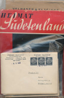 Schöner Posten Von 67 Stck. Briefe/Karten Mit Befreiungsstempel Sudeten, 1 Stck. Landkarte Sudetenländer, Buch Heimat Su - Ocupación 1938 – 45