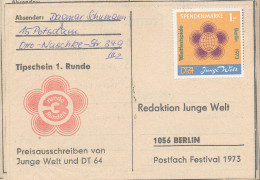 58 Stck. Tipkarten Preisauschreiben DT 64 1973, Jeweils Mit Spendenmarke - Otros & Sin Clasificación