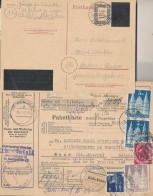 Posten Von 50 Stck. Belege 1945-1952, Karten, Briefe, Paketkarten Bund/Zonen, Bitte Ansehen! - Otros & Sin Clasificación