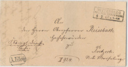 Gest. Wittenberg Vorphilabrief 1867 - Other & Unclassified