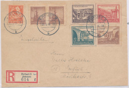 Gest., Brief SBZ Thüringen Brief Mit 112y, 113ay, 114y, 115ay, 2x 92 AY Az1, 96 AY Y 30.3.1946 Als R-Brief Erfurt Mit Pr - Otros & Sin Clasificación