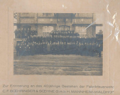 40 Jahre Fabrikfeuerwehr Boehringer Mannheim-Waldhof 1923, Foto 30x24 Cm - Unclassified