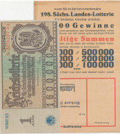 Sächsische Landeslotterie Leipzig, Reklamekarte, Reklameblatt, Los Zu 1 Mark - Non Classificati