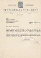 Teppichhaus Carl Hopf Stuttgart, Briefbogen 1937 - Ohne Zuordnung