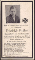 Sterbebild SS Grenadier Friedrich Krähn - Zonder Classificatie