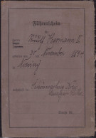 Führerschein Schwarzburg 1937, 2x Gebührenmarken 4 G Danzig - Unclassified