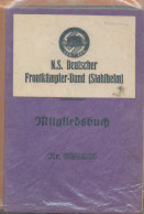 Kleiner Dokumentennachlass, Mitgliedsbuch NS-Frontkämpferbund (Stahlhelm) Beitragsmarken 1933-1935, Mitgliedskarte NSKOV - Non Classés