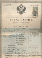 Reisepass Braunau In Böhmen 1870 Mit Gebührenmarke - Unclassified