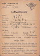 Luftfahrtkunde Teilnahmezettel NSFK Standarte 39 Leipzig - Unclassified