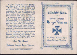 Mitgliedskarte Kriegsveteranen-Verband Pößnecfk 1894 - Zonder Classificatie