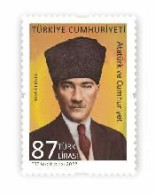 AC - TURKEY STAMP -  ATATURK AND REPUBLIC THEMED OFFICIAL POSTAGE STAMP MNH 20 OCTOBER 2023 - Official Stamps