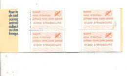 CARNET CODE POSTAL - 67200 STRASBOURG JAUNE - Blocks & Sheetlets & Booklets