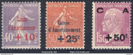 FRANCE SERIE CAISSE D'AMORTISSEMENT N° 249/251 NEUF ** SANS CHARNIERE A VOIR - Ongebruikt