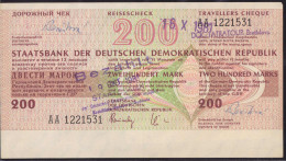 DDR Travelerscheck 200 Mark 1981, Erh. II - Sonstige & Ohne Zuordnung