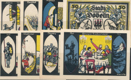 Döbeln 8 Stück Serien-Notgeldscheine 1921 - Other & Unclassified