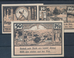 Schmiedefeld 3 Stück Serien-Notgeldscheine 1921 - Autres & Non Classés