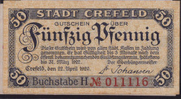 Crefeld, 4 Stck. Notgeld 1919-1922 - Other & Unclassified