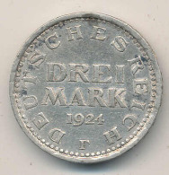 DR 3 Mark 1924 F Jäger 312 Ss - Andere & Zonder Classificatie