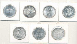 BRD 7 Stck. 10,00 Mark Prägungen 1972-1990 Alle Pp - Altri & Non Classificati