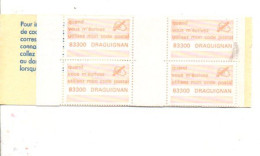 CARNET CODE POSTAL - 83300 DRAGUIGNAN JAUNE - Bmoques & Cuadernillos