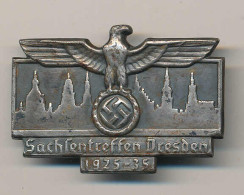 10 Jahre NSDAP Sachsentreffen Dresden 1935 Anstecknadel - Sonstige & Ohne Zuordnung