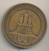 Medaille Bergbau Hamburg 1928, Gesellschaft Dt. Metallhütten Und Bergleute Hauptversammlung. D 50mm, Br Vz - Otros & Sin Clasificación