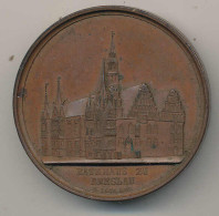 Medaille Breslau, Den Willkommenen Gaesten, Versammlung Der Deutschen Land-und Forstwirte September 1845, Br. D 44mm, Or - Otros & Sin Clasificación