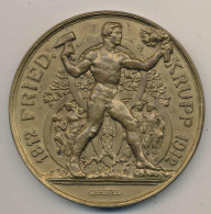 Medaille Essen 1912 Alfred Krupp 1812-1887 100. Geburtstag , Sign. Gerstel D 81mm Br Vz - Autres & Non Classés