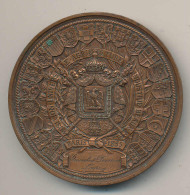 Medaille Expo Paris 1855, Einseitiger Anschlag Der Broncemedaille Für Die Firma Liesecke & Devrieres Leipzig, D 58mm - Otros & Sin Clasificación