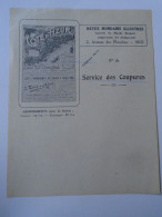 ZA456.8  Cote D'Azur Revue, Nice - Service Des Coupures - Handwritten Letter In French On The Back 1928  Llangollen - Manuscrits