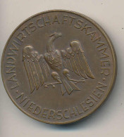 Medaille Schlesien Landwirtschaftskammer Für Leistungen In Der Rinderzucht D 38mm, Br Vz - Other & Unclassified