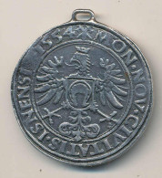 Medaille Talernachprägung Um 1900, Taler Isny 1554 Mit Öse, D 40mm, Ag Ss - Autres & Non Classés