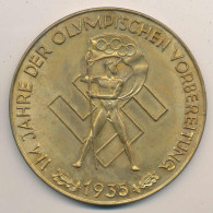 Plakette Für Besondere Verdienste Um Die Olympiade 1936, 1935 Br. D 80 Mm - Autres & Non Classés