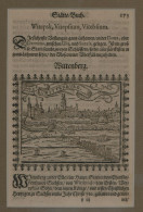 Wittenberg, Holzschnitt Aus Dem Stätte-Buch Theatrum-Urbinum 1595, Sauer 11,8,5 Cm Im Dekorativen Rahmen - Manifesti