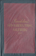 Baedekers Reiseführer Süd-Baiern, Tirol, Salzburg, 17. Auflage 1876, 19 Karten, 12 Pläne, 2 Panoramen, 402 Seiten, Eine  - Sonstige & Ohne Zuordnung