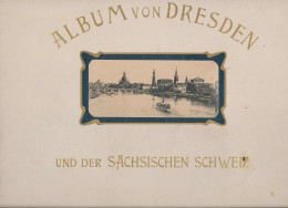 Album Von Dresden Un Der Sächsischen Schweiz, 2 Panoramen, 43 Ansichten In Photographiedruck, 41-44. Tsd., Beutelspacher - Altri & Non Classificati