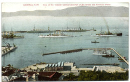 Gibraltar - View Of The Torpedo Camber And Part Of The British And American Fleets - Gibraltar