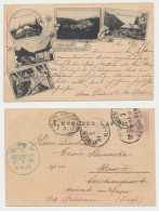 Hungary Now Romania Hohe Rinne Hotel Post Outgoing Mail Postcard Mailed In 1897 From The Resort - Emissions Locales