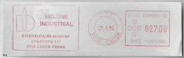 Portugal 1988 Cover Fragment Meter Stamp Hasler Mailmaster Slogan Industrial Hygiene Chemical Specialties From Cacém - Cartas & Documentos