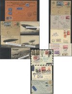 ZEPPELIN 1930-36 Zeppelin Mail/flight Covers (8) Incl. 1930 Return Flight Moscow To Friedrichshafen Franking Incl. 40k Z - Andere & Zonder Classificatie