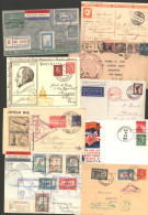 ZEPPELIN Group Of Flown Covers And Cards In A Packet Incl. USA 1929 5c, 50c,  &  On 'Round The World' Lakehurst To Lakeh - Andere & Zonder Classificatie