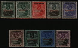 1922 Set, Optd SPECIMEN, Fine M, SG.1s/9s. (9) Cat. £800 - Sonstige & Ohne Zuordnung