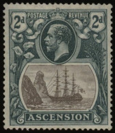 1924-33 MSCA 2d Grey-black & Grey, M (minor Imperfections), Showing The 'broken Mainmast' Variety, SG.13a. (1) Cat. £275 - Andere & Zonder Classificatie